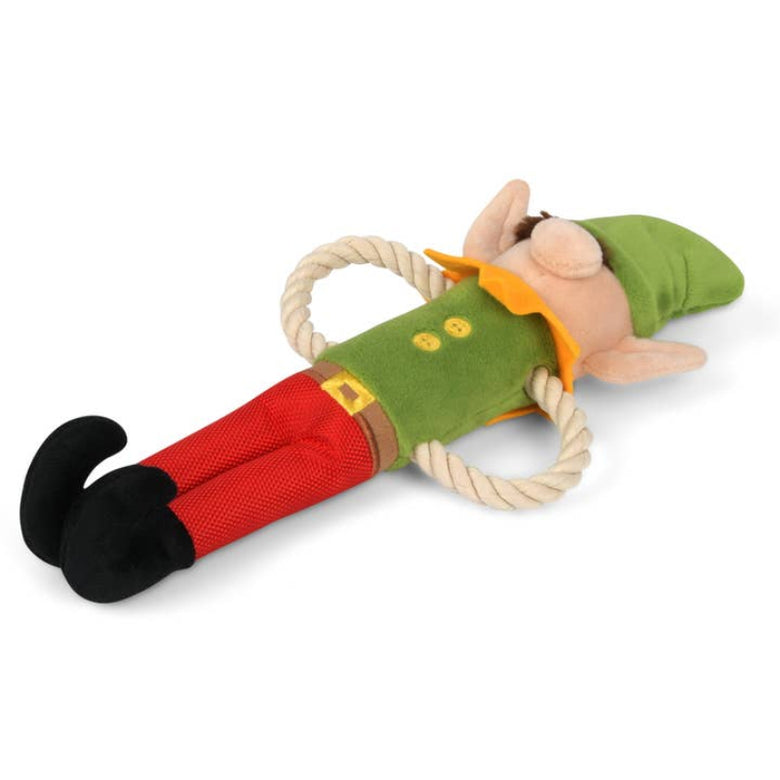 Merry Woofmas Santa's Little Elf-er Plush Squeaky Holiday Dog Toy
