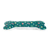 Holiday Jigglerz Green Christmas Patterned Bone Plush Squeaky Dog Toy