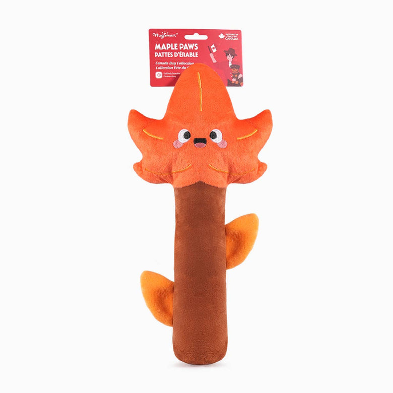 Hugsmart Products Inc Hugsmart Products Inc - HugSmart Pet -  Maple Paws | Maple leaf - Dog Plush Toy