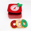 ZippyPaws dog toys Holiday Burrow Donutz Box Plush Dog Toy Set - 4 Pc