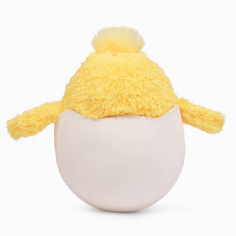 Hugsmart Products Inc Dog Toys Hoppin' Easter Baby Chick in Egg Spring Flowers Plush Squeak Dog Toy