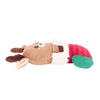 EcoZippy Christmas Holiday Stocking Reindeer Plush Squeaky Dog Toy