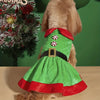TMU - YIN DIGITAL SOLUTIONS GMBH Dog Apparel Holiday Green Peppermint Candy Button Dog Dress