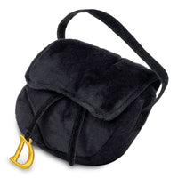 Muttzie dog toys Doggyior Black Luxury Bag Plush Dog Toy