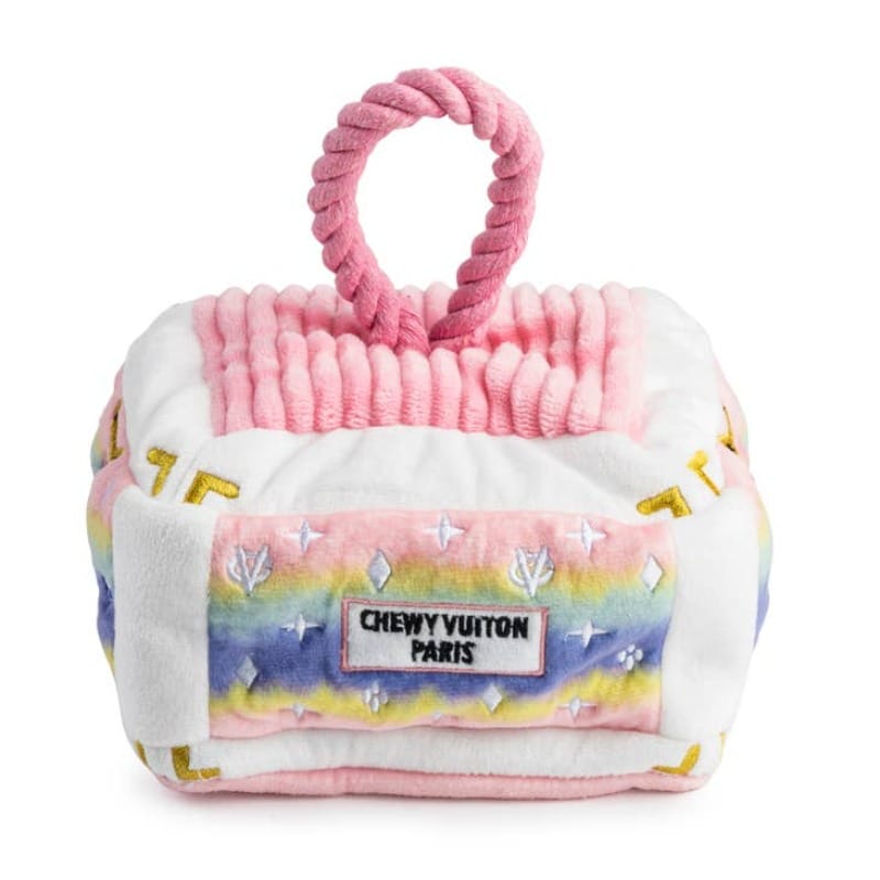 Haute Diggity Dog Toys Pink Ombre Chewy Trunk Interactive Activity House Dog Toy