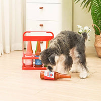 Hugsmart Products Inc Dog Toys Boozy Tailz Canine Br Bottle TPR Rubber Squeak Dog Toy