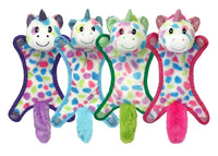 Multipet dog toys Ball-Head Unicorn Purple Trim Plush Squeak Dog Toy - 10"