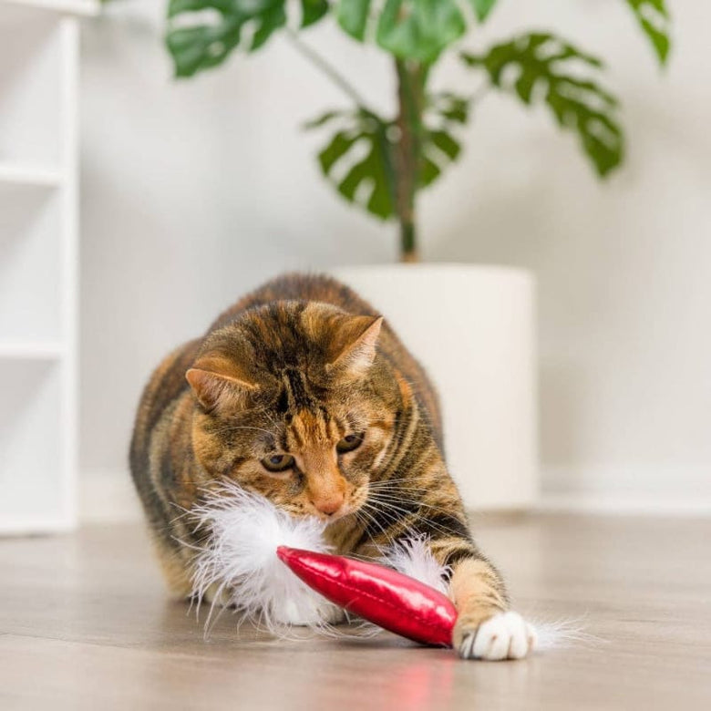 Huxley & Kent Cat Toys Holiday Santa Hat & Sweet Thing Cat Toy Set - 2 Pk