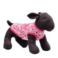 The Worthy Dog Dog Apparel Love & Kisses Hearts Pink Dog Tee