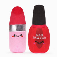 Hugsmart Products Inc Dog Toys Makeup Collection Nail Polish & Lipstick Plush Squeaky Dog Toy