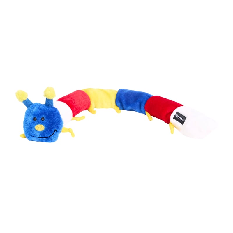 ZippyPaws dog toys Caterpillar Primary Colors Long Plush Squeaky Dog Toy