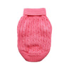Winter Combed 100% Cotton Cable Knit Candy Pink Warm Dog Sweater