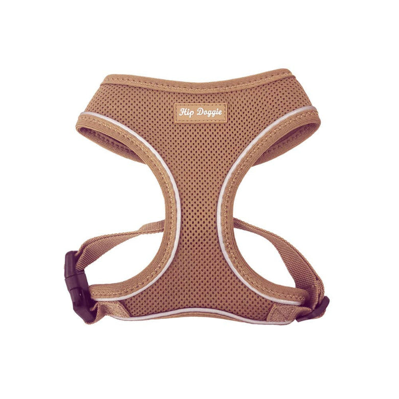 Barker's Bowtique Barker's Bowtique - Hip Doggie -  Ultra Comfort Harness - Tan: M
