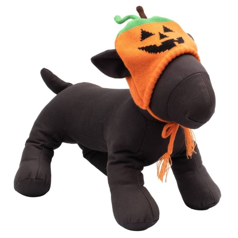 The Worthy Dog Hats Fall Halloween Pumpkin Jack-O-Lantern Knit Pet Hat