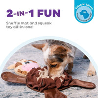 Outward Hound dog toys Snuffle Palz Brown Cow Large Plush Interactive Dog Toy
