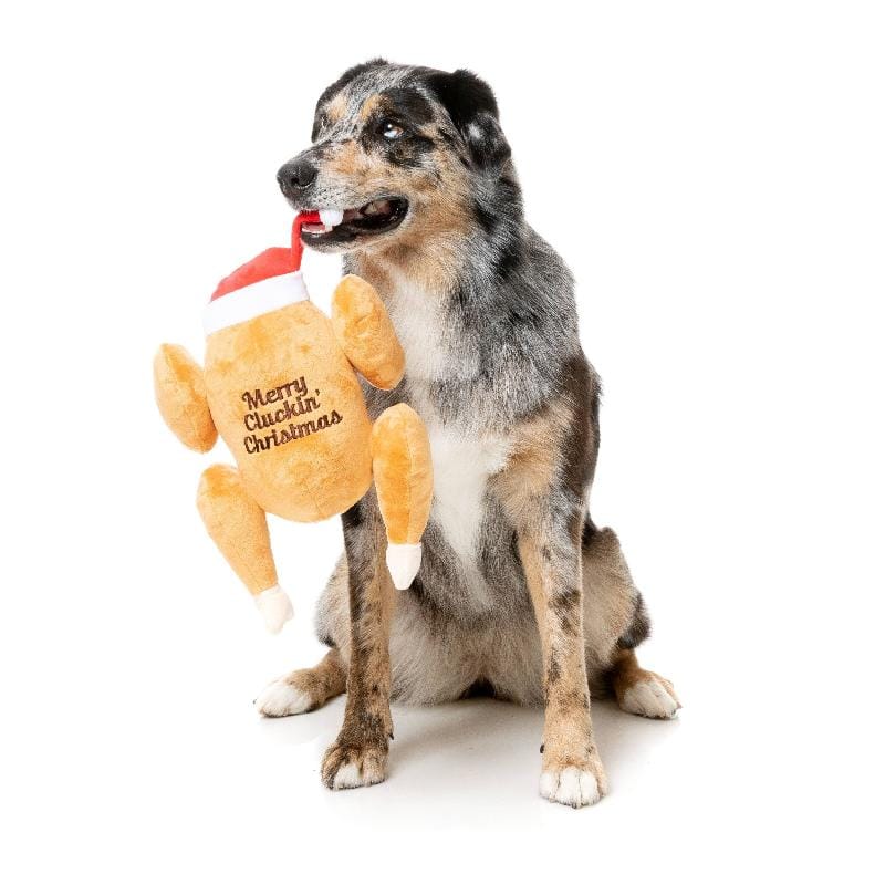 FuzzYard dog toys Merry Cluckin' Christmas Plush Dog Toy - Lg