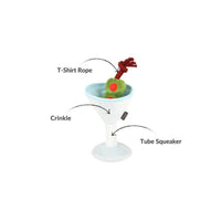 Barktender Pawtini with Olives Crinkle Plush Squeaky Dog Toy