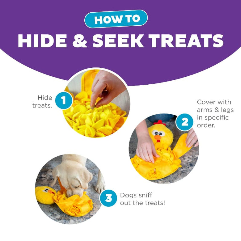 Outward Hound dog toys Snuffle Palz Chicken Interactive Puzzle Plush Dog Toy