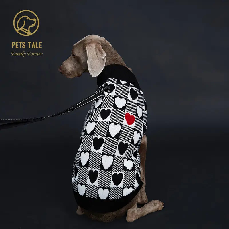 TM - PETS TALE Sweaters XS You are My Whole Heart Beat Black Dog Sweater