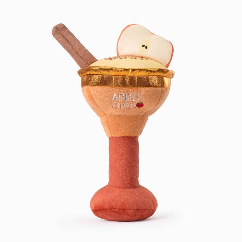 Hugsmart Products Inc dog toys Autumn Woofs Apple Cider Cocktail Plush Squeaky Dog Toy