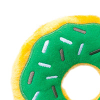Green Mint Chip Holiday Donutz Sprinkles Squeaky Dog Toy