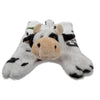GoDog dog toys Barnyard Buddies Cow Squeaky Plush Flattie Dog Toy - 2 Sizes