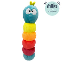 Huxley & Kent Dog Toys SM Fetchies Caterpillar Plush Squeak Dog Toy - 2 Sizes