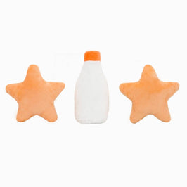 Hugsmart Products Inc dog toys Happy Woofmas Milk & Cookies Plush Dog Toy Set - 3 Pc