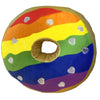 Huxley & Kent dog toys SM Rainbow Pride Plush Squeaky Donut Dog Toy - 2 Sizes