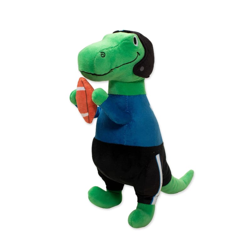 Petshop by Fringe Studio dog toys Hustle, Hit, Never Quit Football Player Rex Plush Squeak Dog Toy