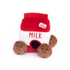 Santa Milk & Cookies Burrow Interactive Christmas Holiday Dog Toy Set - 4 Pc