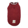 Barker's Bowtique Sweaters XS Ivory Ella Half-Zip Sherpa Pet Fleece Pullover - Cranberry