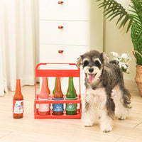 Hugsmart Products Inc dog toys Boozy Tailz Paws Light Bottle Squeak Rubber Dog Toy