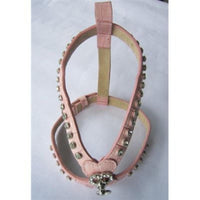 Puppe Love / PamPet USA Harnesses SZ XS Leather & Bling Pink Dog Harness