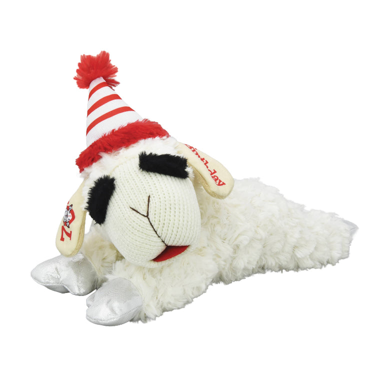 70th Birthday Lambchop Plush Squeaky Dog Toy - 10.5"