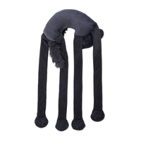 EcoZippy Halloween Crinkle Scaredy Black Cat Plush Squeaky Dog Toy