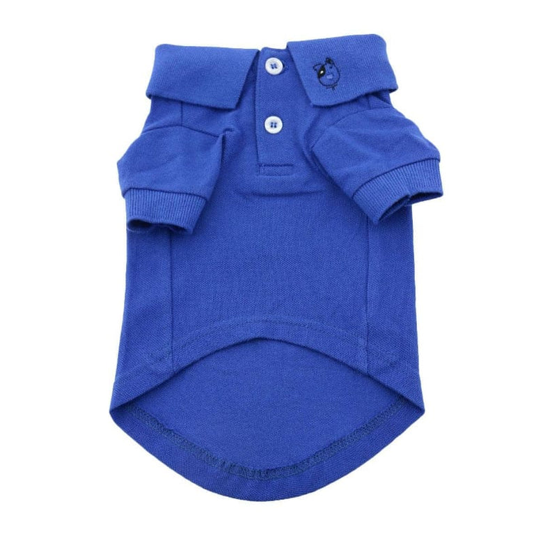 Doggie Design Tee's XSM Nautical Blue Solid Collared Dog Polo Shirt