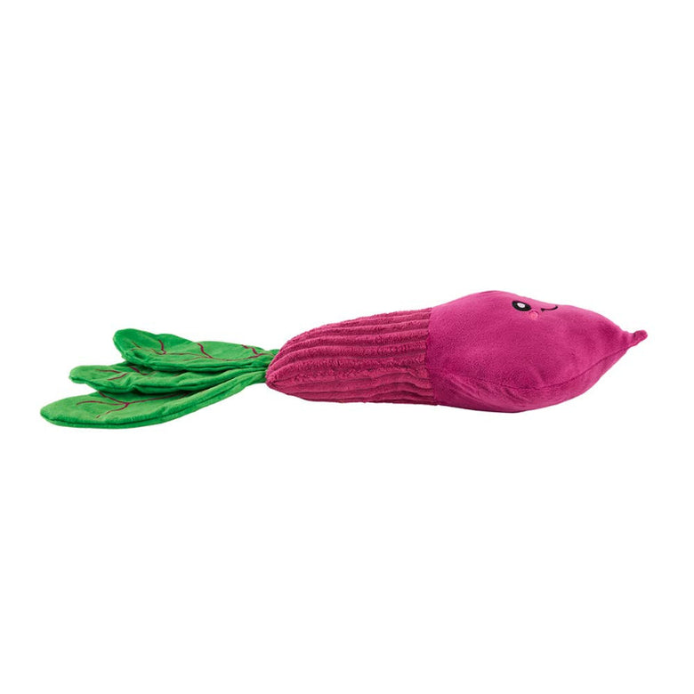 Jigglerz Beet Magenta Plush Squeaky Dog Toy