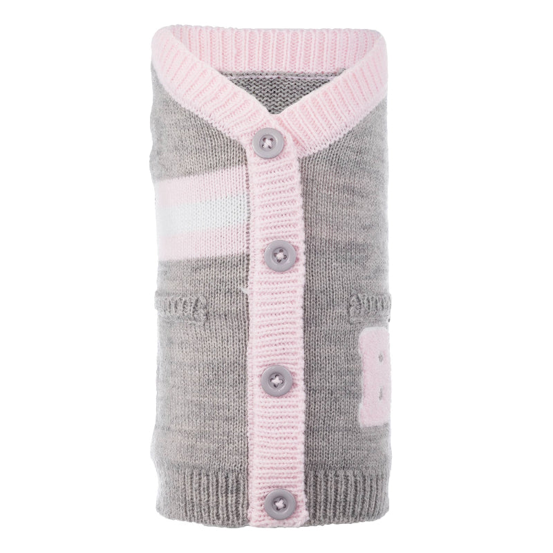 The Worthy Dog The Worthy Dog - Varsity Cardigan: Gray / Small