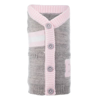 The Worthy Dog The Worthy Dog - Varsity Cardigan: Gray / Small