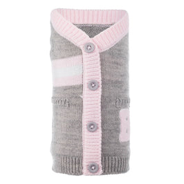 The Worthy Dog The Worthy Dog - Varsity Cardigan: Gray / Small