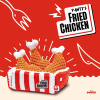 PAWTY Dog Toys dog toys Pawty's Fried Chicken Interactive Plush Squeak Dog Toy Set - 4 Pc