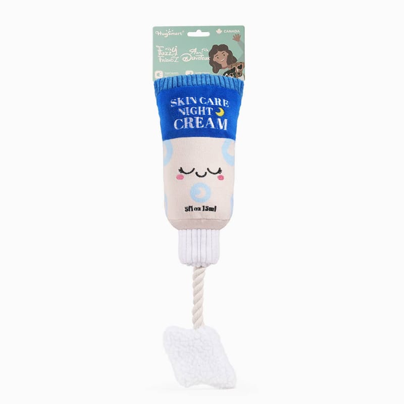 Hugsmart Products Inc Dog Toys Makeup Collection Night Cream Rope Plush Squeaky Dog Toy