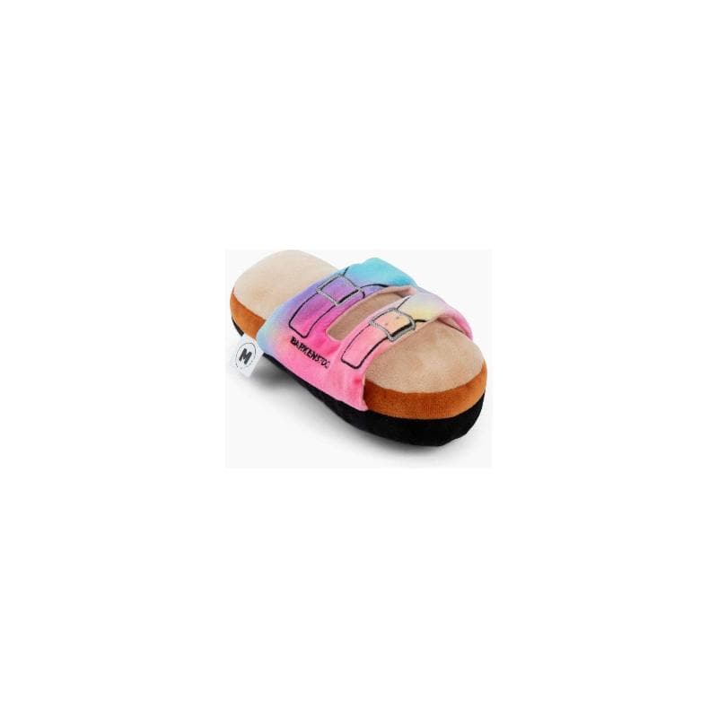 Muttzie dog toys Barkenstock Rainbow Sandal Plush Dog Toy