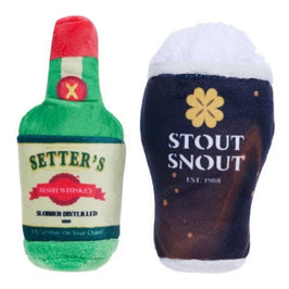 BARK dog toys Wee Nip & Sip St. Patrick's Day Plush Dog Toy Set - 2 Pk