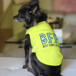 Parisian Pet® Tee's MD B.F.F. Best Furry Friend Lime Green Dog Tee
