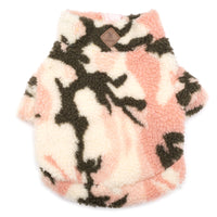 The Worthy Dog The Worthy Dog - Quarter Zip Pullover: Pink Camo / X Small