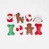 ZippyPaws dog toys Holiday Miniz Multipack Christmas Pet Toys - 8 Pack