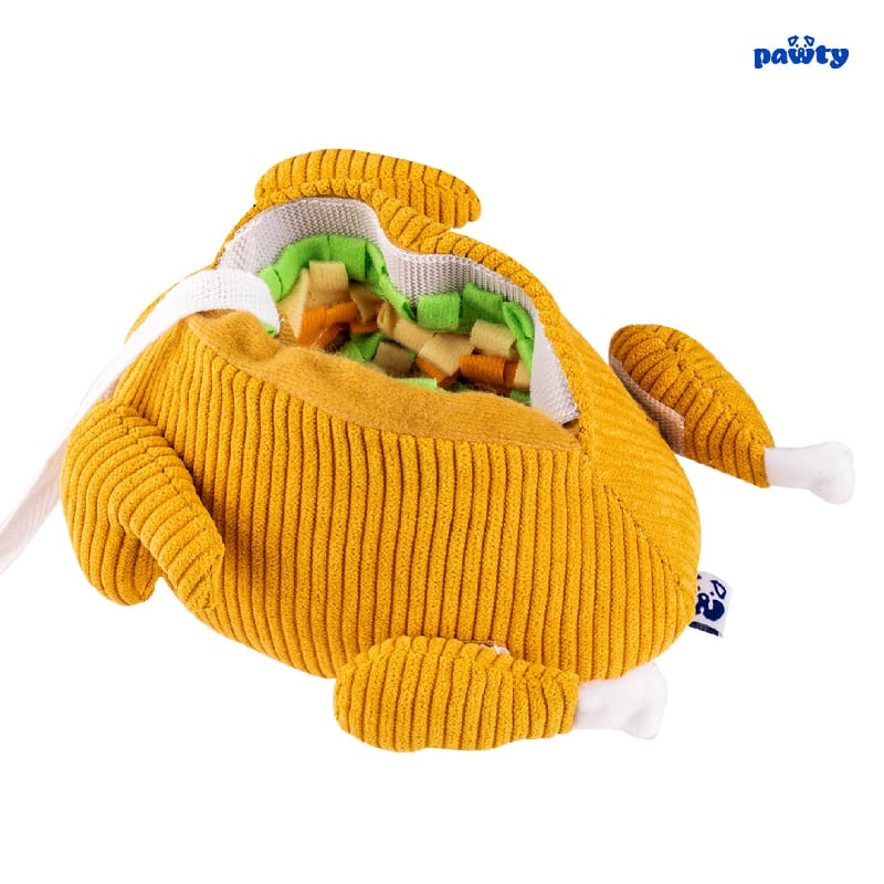 PAWTY Dog Toys dog toys Stuffed Turkey Yummy Plush Interactive Dog Toy Set
