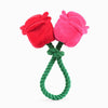Hugsmart Products Inc Dog Toys Woof Love Vday Rose Cluster Rope Plush Dog Toy Set